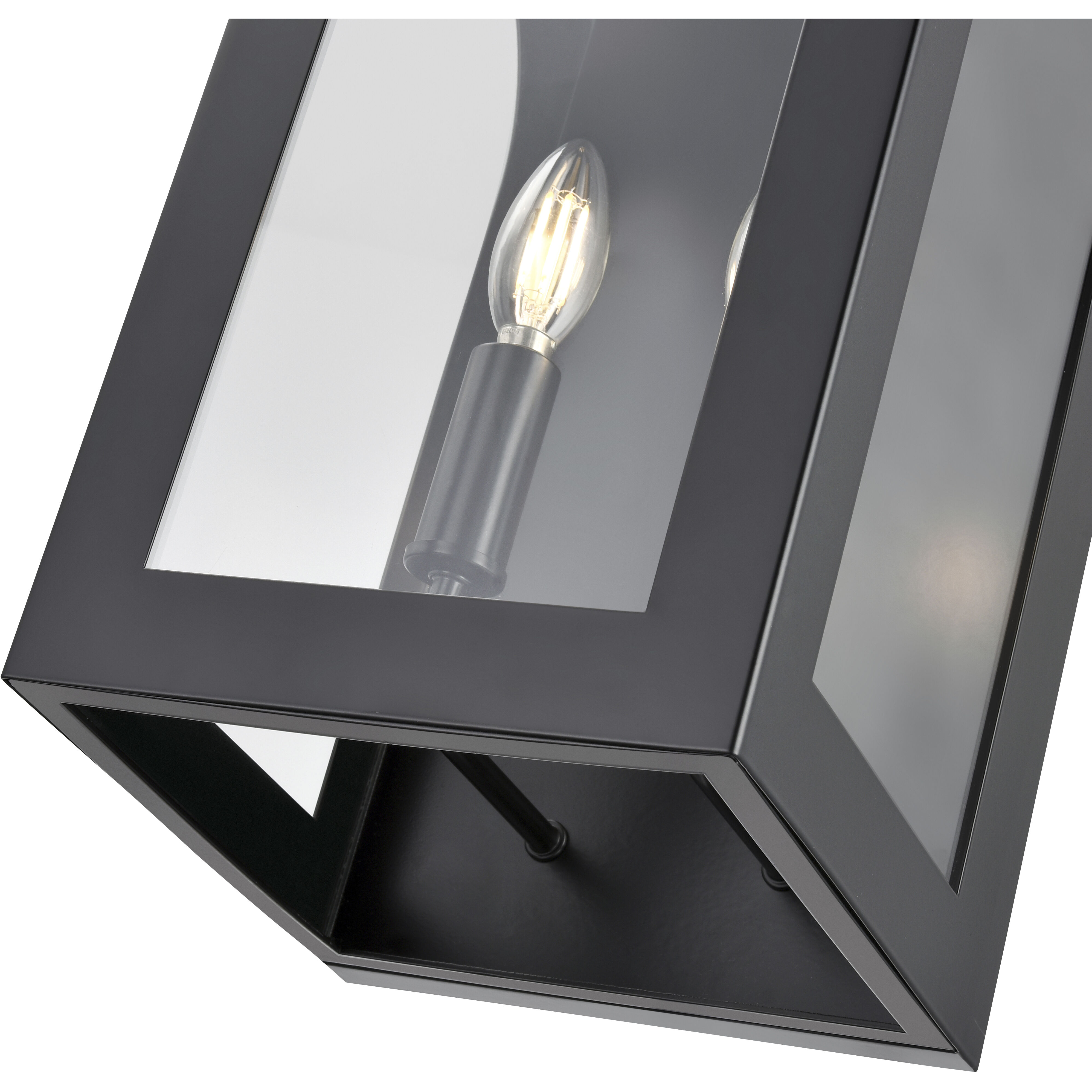Bratton 2 Light 22.68 inch Powder Coated Black Outdoor Wall Sconce